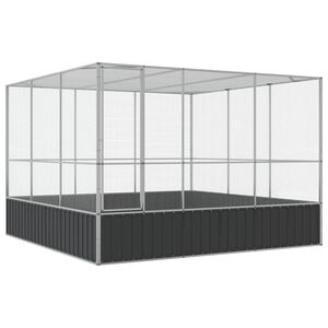 vidaXL Aviary Silver 311x307x212 cm Steel