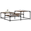 vidaXL Coffee Table Smoked Oak 107x107x40 cm Engineered Wood