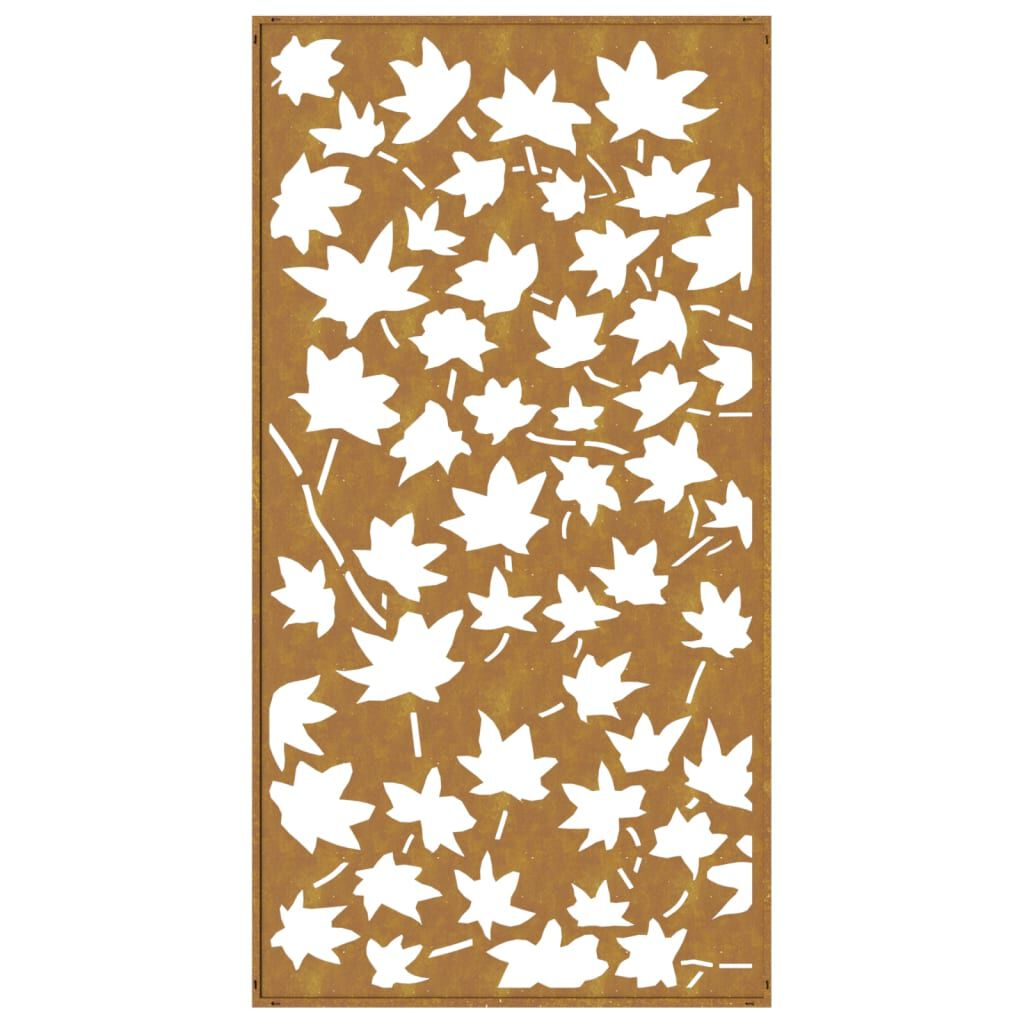 vidaXL Garden Wall Decoration 105x55 cm Corten Steel Maple Leaf Design