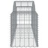 vidaXL Arched Gabion Baskets 7 pcs 200x50x60/80 cm Galvanised Iron