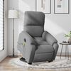 vidaXL Electric Stand up Massage Recliner Chair Dark Grey Microfibre Fabric