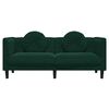 vidaXL Sofa with Cushions 2-Seater Dark Green Velvet