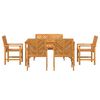 vidaXL Garden Dining Set 6 pcs Brown Solid Acacia Wood