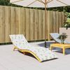 vidaXL Sun Lounger Cushion Leaf Pattern Oxford Fabric