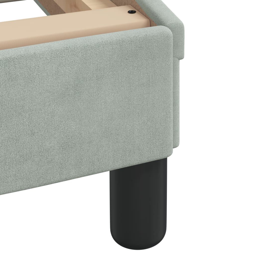 vidaXL Bed Frame without Mattress Light Grey 152x203 cm Queen Velvet