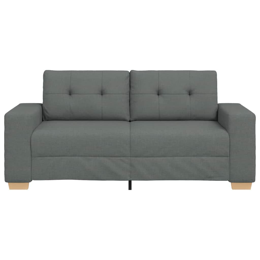 vidaXL Loveseat Sofa Dark Grey 140 cm Fabric