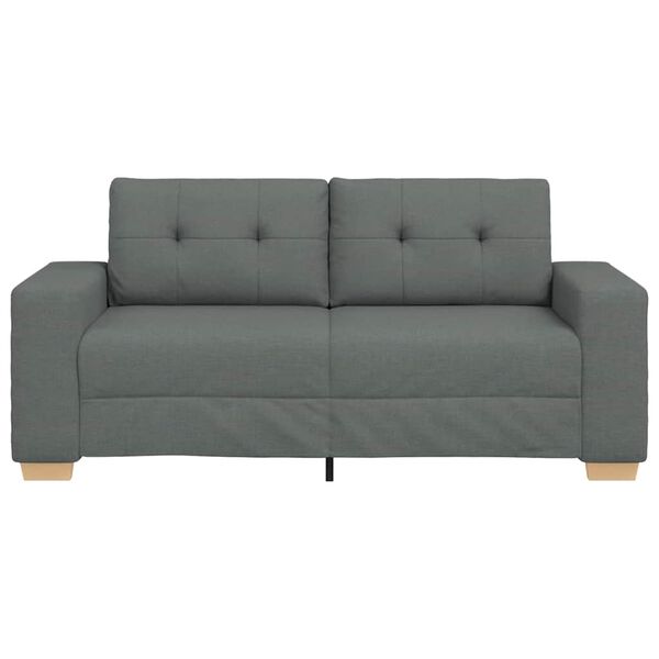 vidaXL Loveseat Sofa Dark Grey 140 cm Fabric