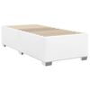 vidaXL Bed Frame without Mattress White Twin Faux Leather