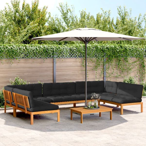 vidaXL 6 Piece Garden Pallet Sofa Set with Cushions Solid Wood Acacia