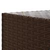 vidaXL 10 Piece Garden Sofa Set with Cushions Brown Poly Rattan