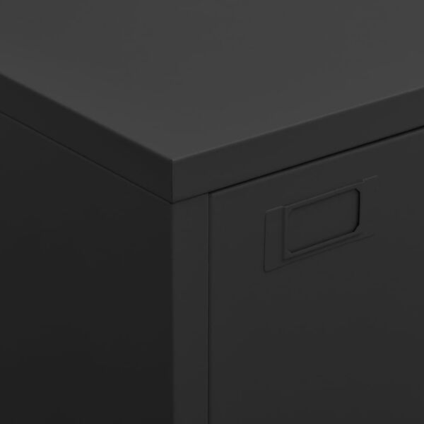 vidaXL Industrial Storage Chest Black 75x40x115 cm Metal