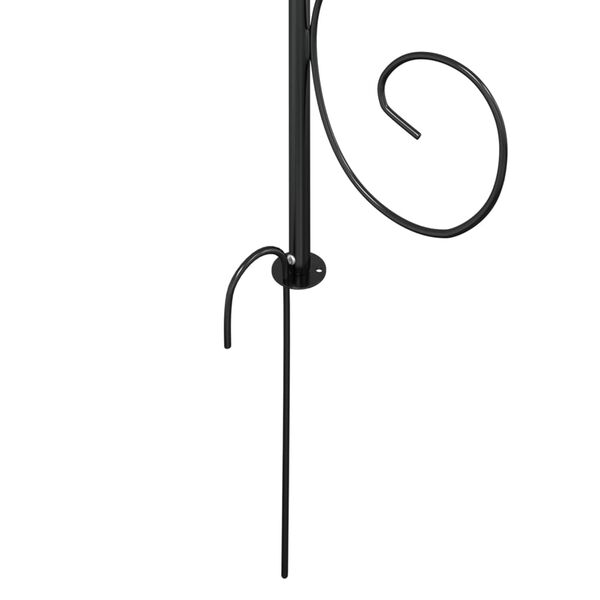 vidaXL Garden Arch Black Ø180x255 cm Steel