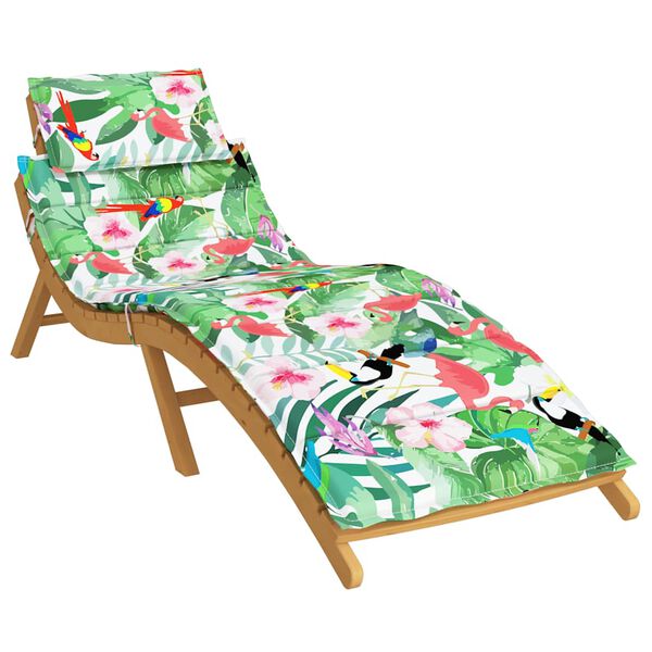 vidaXL Sun Lounger Cushion Multicolour Oxford Fabric