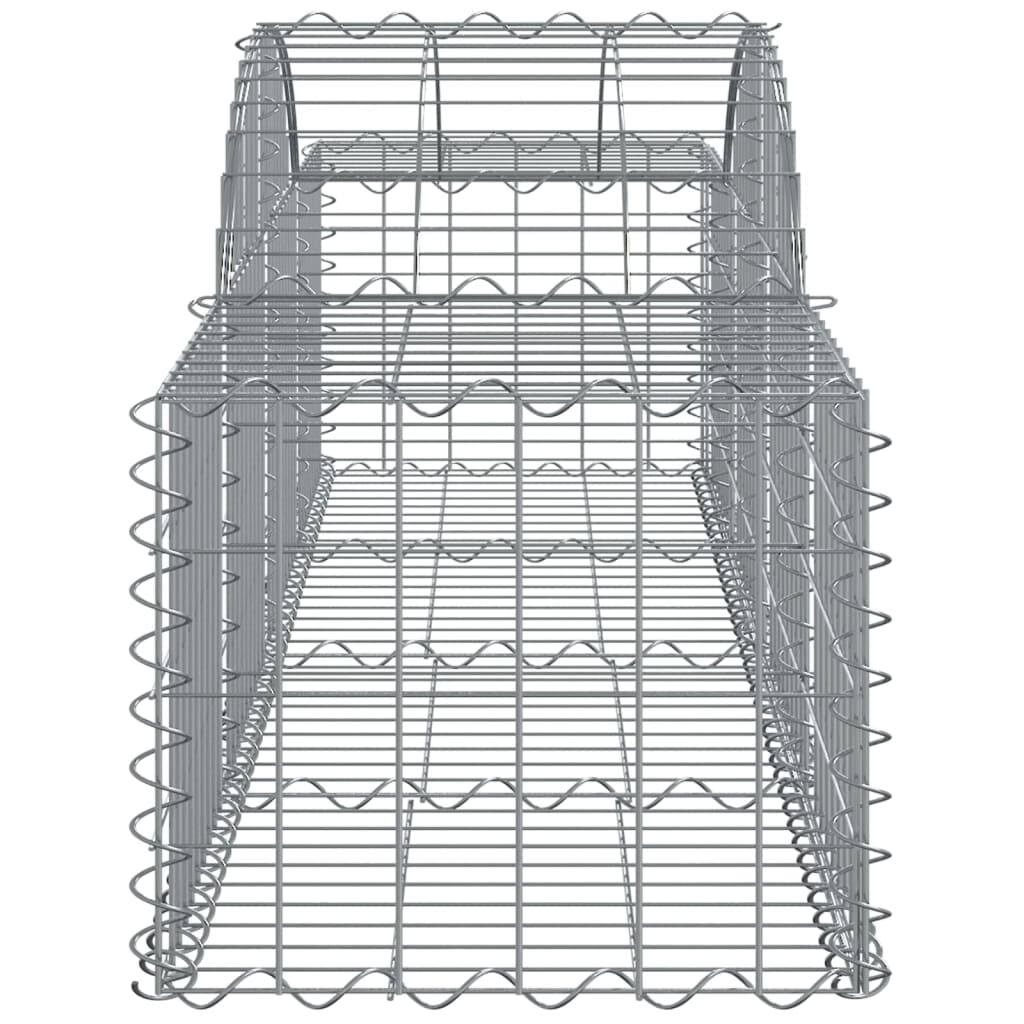 vidaXL Arched Gabion Baskets 3 pcs 200x50x40/60 cm Galvanised Iron