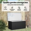 vidaXL Garden Storage Box Anthracite 129x67x65 cm