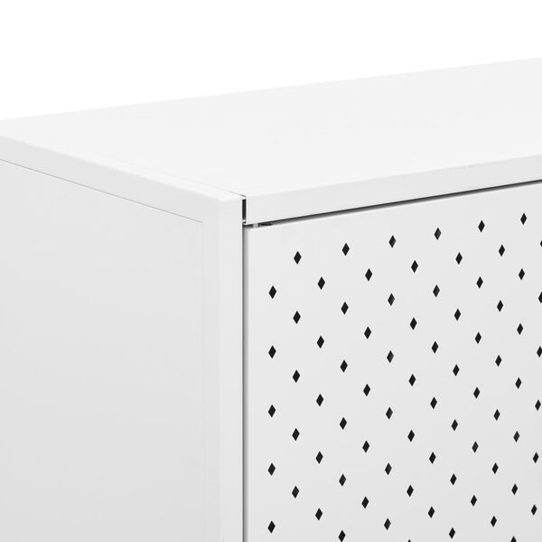vidaXL Highboard White 80x35x135 cm Steel