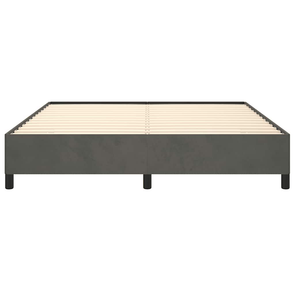 vidaXL Bed Frame without Mattress Dark Grey California King Velvet