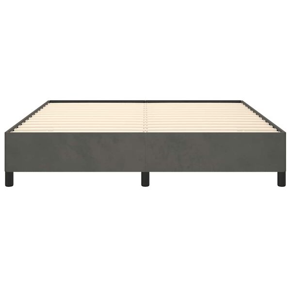 vidaXL Bed Frame without Mattress Dark Grey California King Velvet