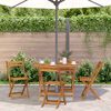 vidaXL Folding Garden Table 110 cm Solid Acacia Wood