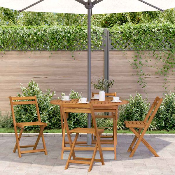 vidaXL Folding Garden Table 110 cm Solid Acacia Wood
