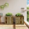 vidaXL Garden Planters 2 pcs Impregnated Wood Pine