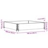 vidaXL Garden Planter 100x100 cm Solid Pine Wood