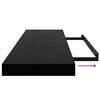 vidaXL Floating Wall Shelves 4 pcs High Gloss Black 80x23.5x3.8 cm MDF