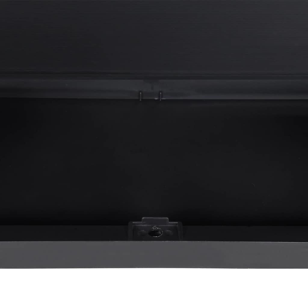 vidaXL Outdoor Storage Cabinet Black 97x37x165 cm PP