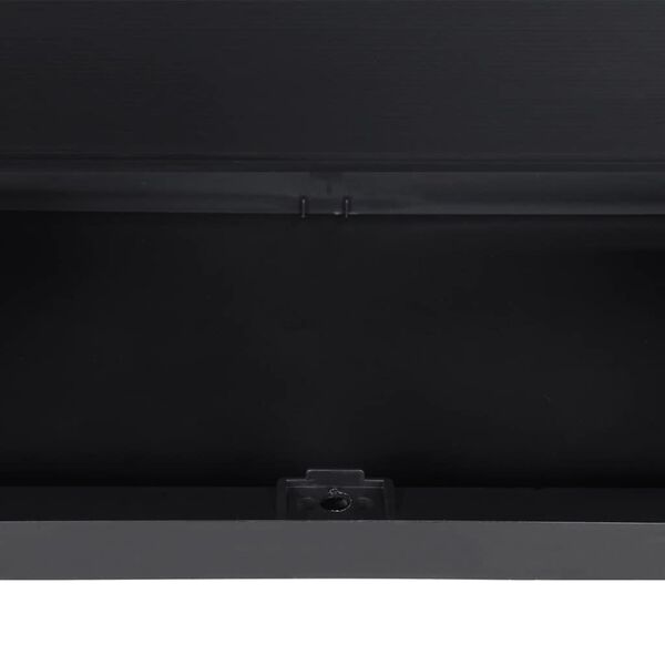 vidaXL Outdoor Storage Cabinet Black 97x37x165 cm PP