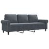 vidaXL 3-Seater Sofa Dark Grey 180 cm Velvet