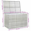 vidaXL Garden Storage Box Light Grey 150x100x100 cm Poly Rattan