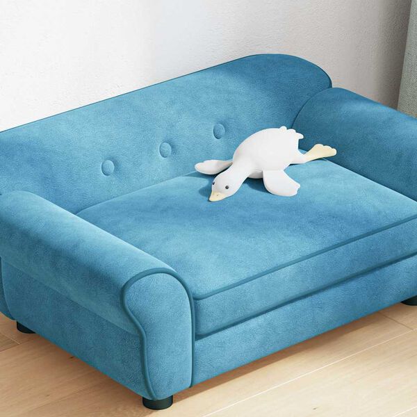 vidaXL Dog Sofa Turquoise 72x45x30 cm Plush