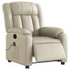 vidaXL Electric Massage Recliner Chair Cream Faux Leather