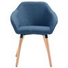 vidaXL Dining Chairs 4 pcs Blue Fabric