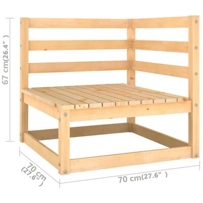 vidaXL 10 Piece Garden Lounge Set with Cushions Solid Pinewood
