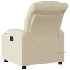 vidaXL Massage Recliner Chair Cream Fabric