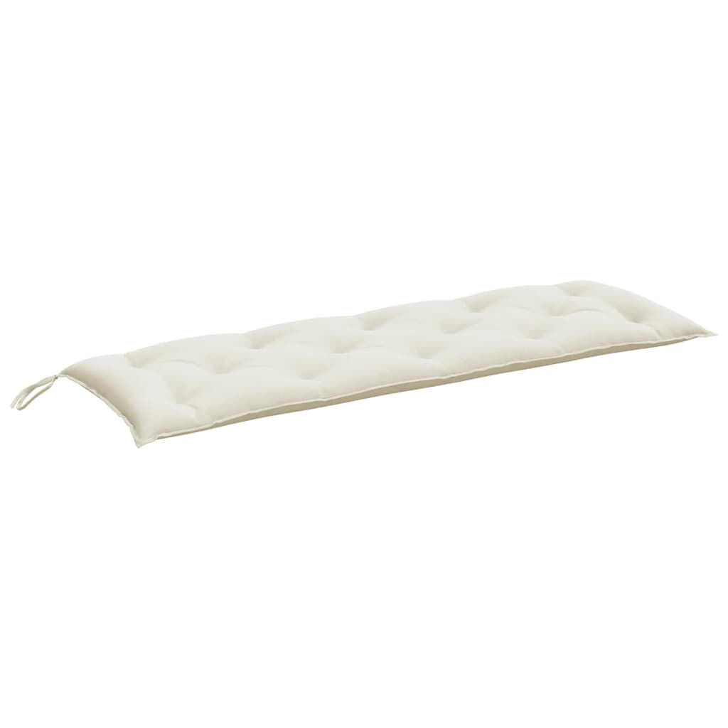 vidaXL Garden Bench Cushions 2 pcs Melange Cream 150x50x7 cm Fabric