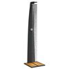 vidaXL Outdoor Shower Black 55x60x224 cm Poly Rattan and Acacia Wood
