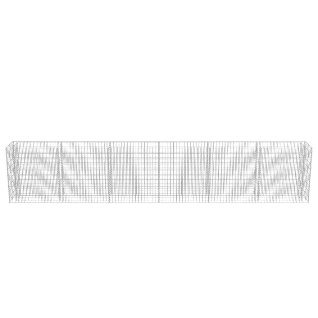 vidaXL Gabion Raised Bed Galvanised Steel 540x50x100 cm
