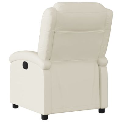 vidaXL Recliner Chair Cream Faux Leather