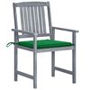 vidaXL Garden Chairs with Cushions 8 pcs Solid Acacia Wood Grey