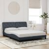 vidaXL Bed Frame without Mattress Dark Grey 152x203 cm Queen Velvet