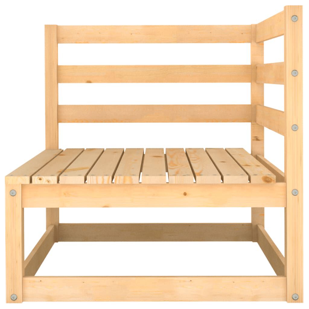 vidaXL 2 Piece Garden Lounge Set with Cushions Solid Pinewood