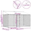 vidaXL Dog Cage 2 pcs Silver 400 x 200 x 258 cm Steel and PE