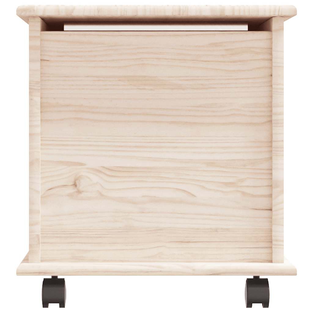 vidaXL Storage Chest with Wheels ALTA 73x39.5x43 cm Solid Wood Pine