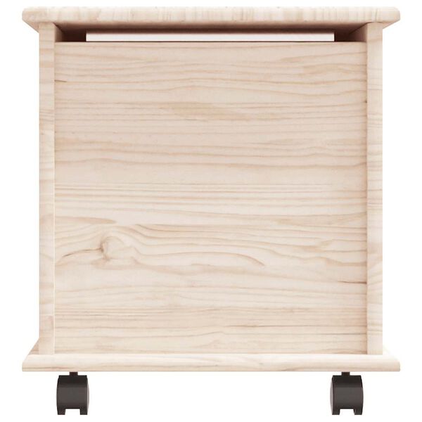 vidaXL Storage Chest with Wheels ALTA 73x39.5x43 cm Solid Wood Pine