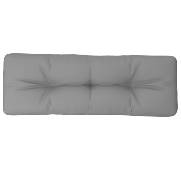 vidaXL Pallet Cushion Grey 120x40x12 cm Fabric