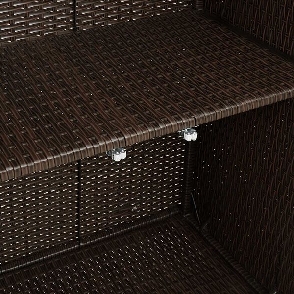 vidaXL Storage Cabinet Brown 100x36x102 cm Rattan