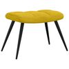 vidaXL Relaxing Chair with a Stool Mustard Yellow Velvet