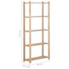 vidaXL 5-Tier Storage Rack 80x28.5x170 cm Solid Pinewood